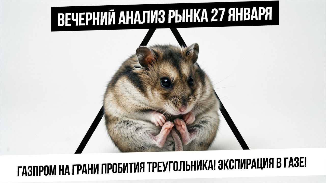 Вечерний анализ рынка 27 января. Газпром пробивает свой треугольник вверх! Экспирация в газе!