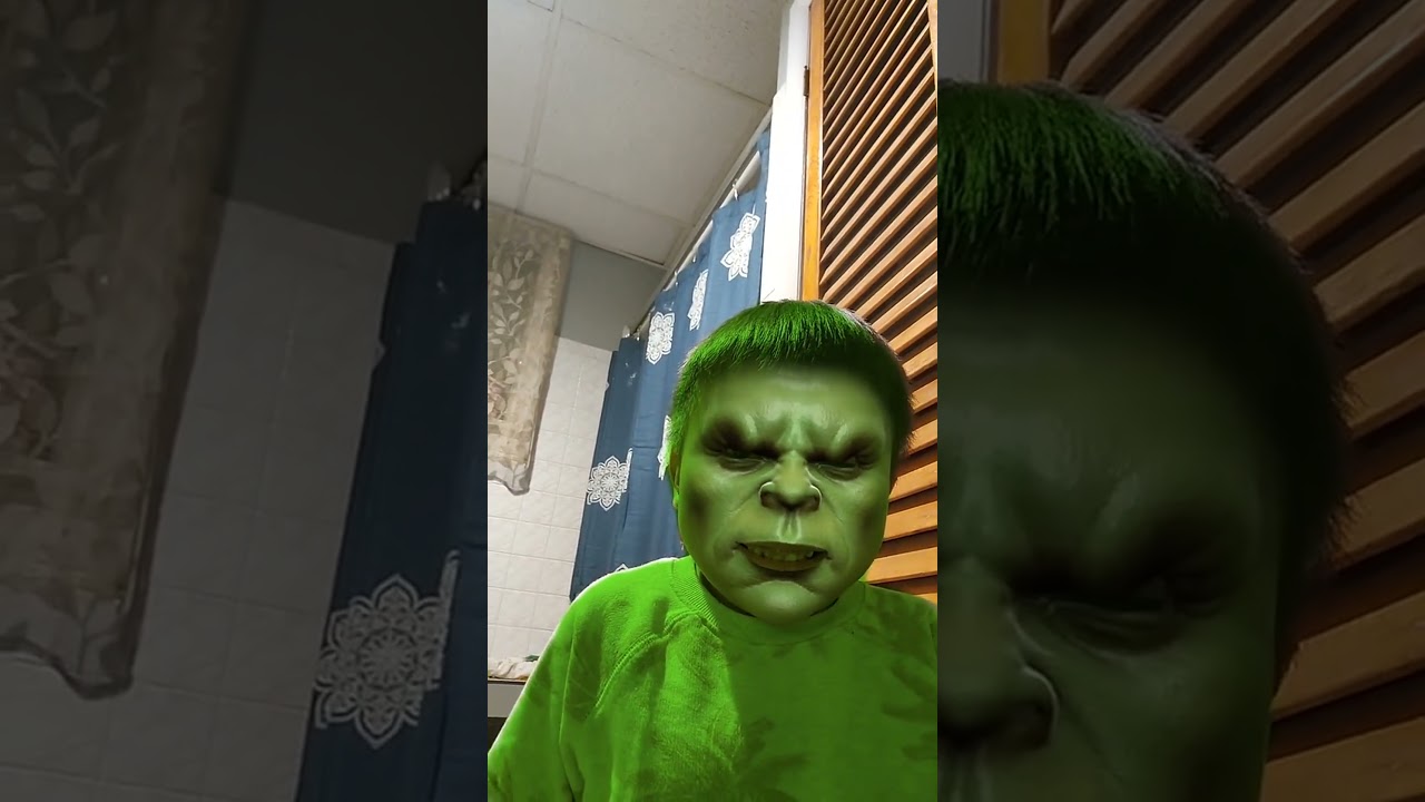 Feeling the Grumpy Green Transformation: A Hulk Filter Mood Swing!#HulkMode #GreenRage