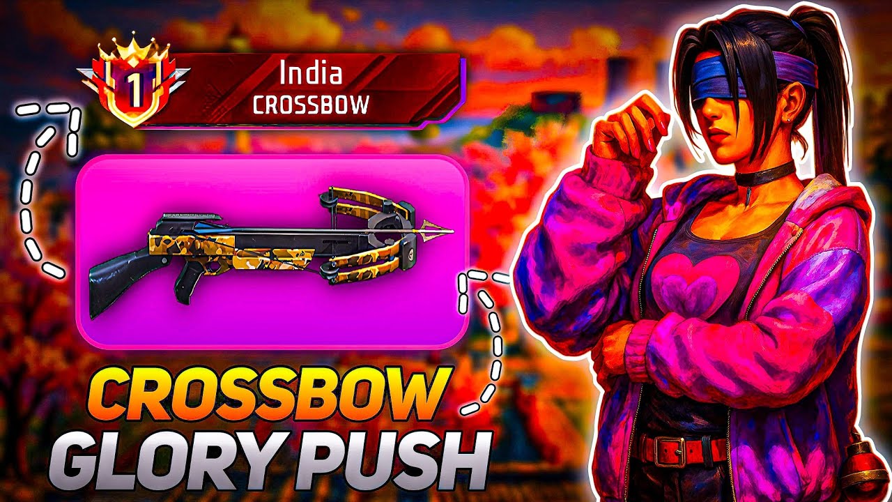 Free fire crossbow gun weapon glory pushing - (Top 1 confirm) !!! 🫨