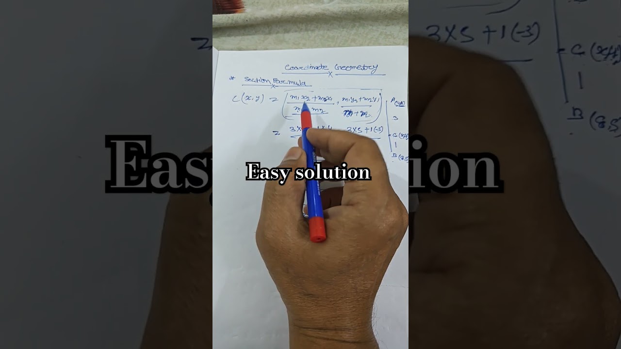 Easy solution for section formula 