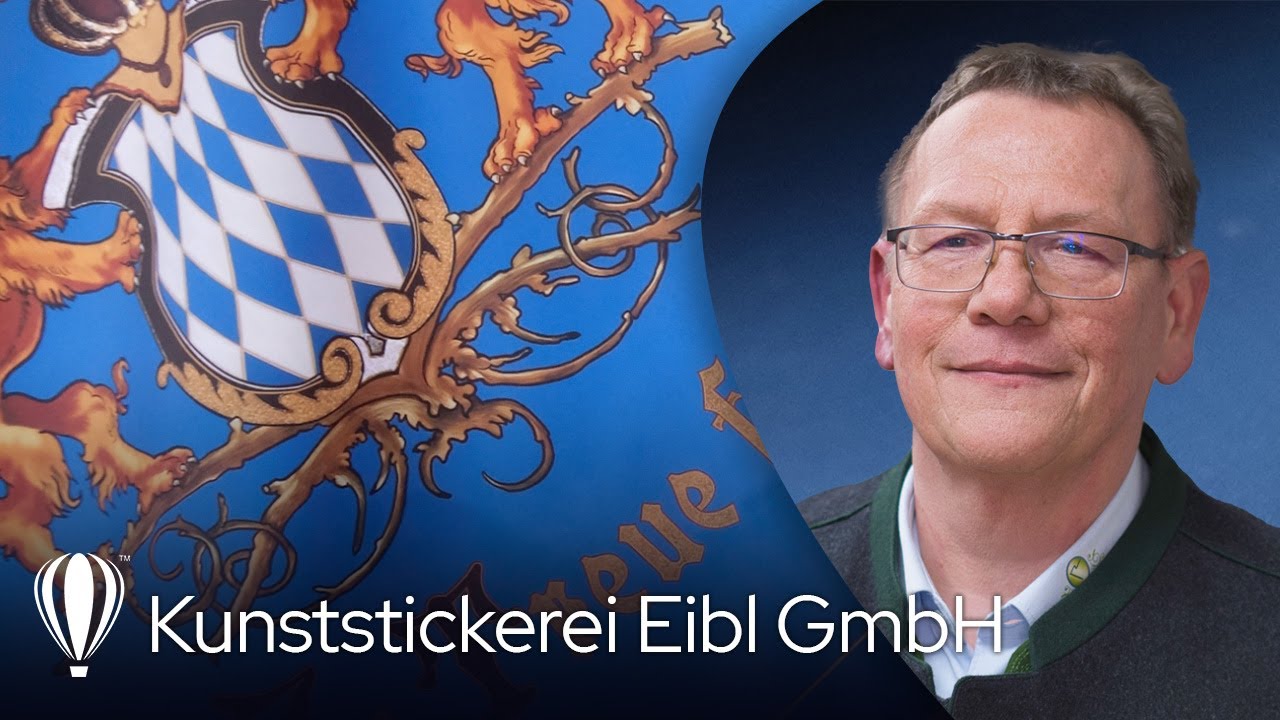 Komplett kaputte, antike Fahne mit CorelDRAW und Painter restauriert – Fahnen Eibl hats drauf!