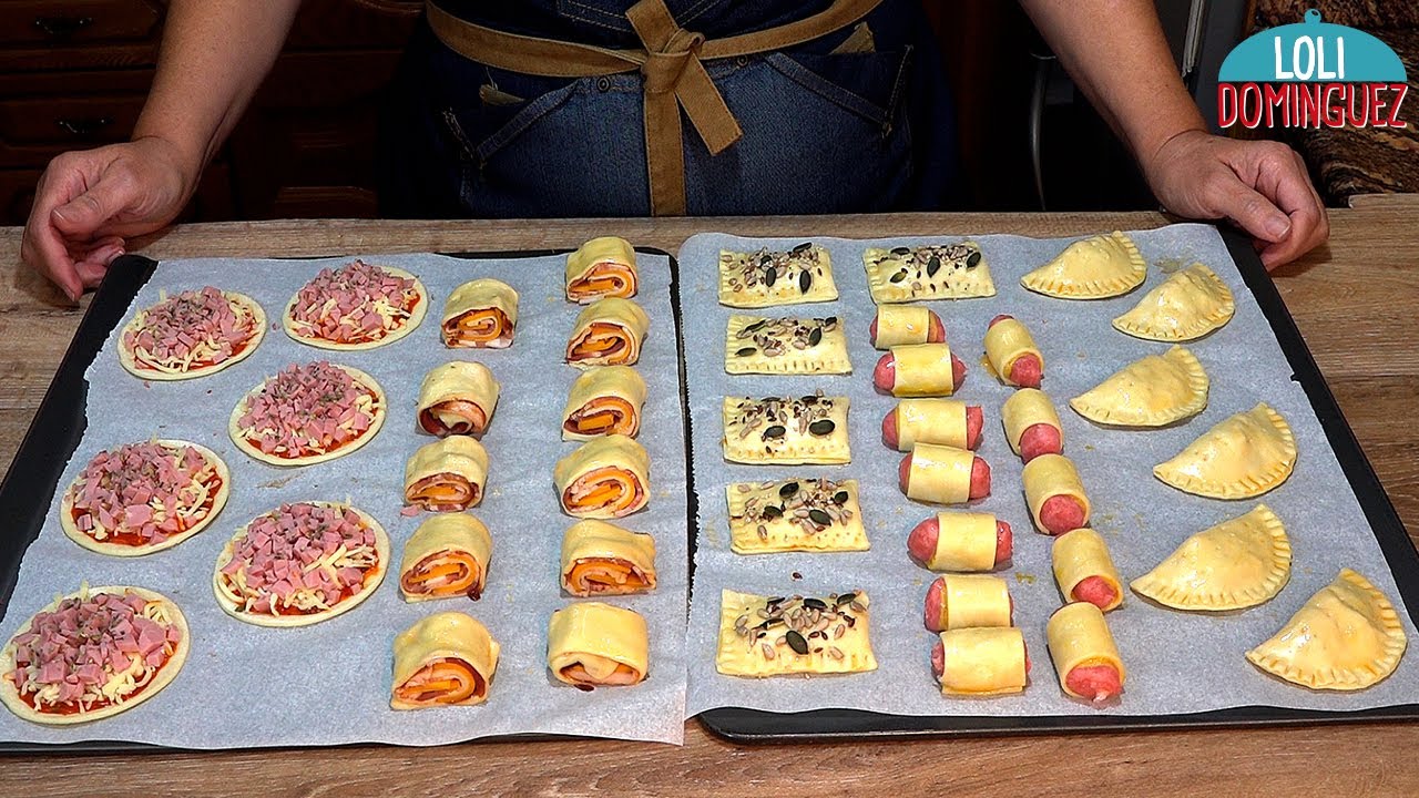 CÓMO HACER UNOS HOJALDRES SALADOS FÁCILES. Loli Domínguez - Recetas paso a paso, tutorial.