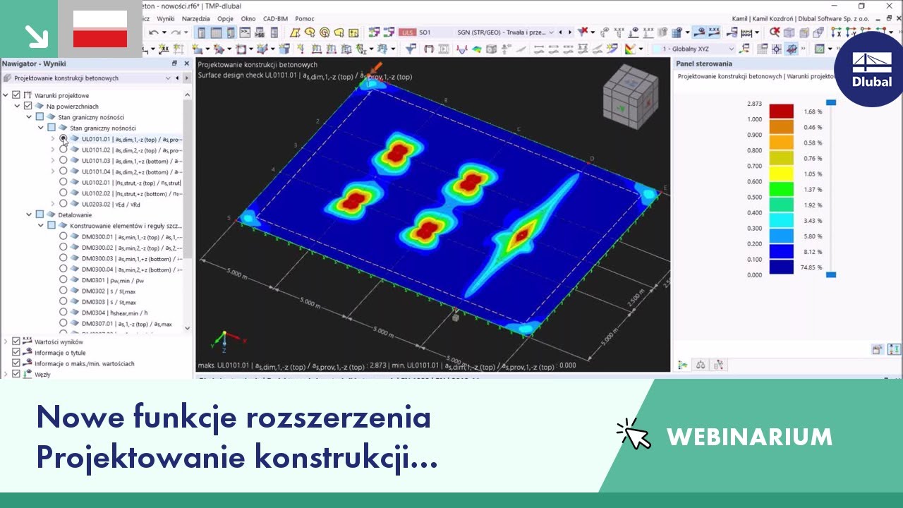 Nowe funkcje rozszerzenia Projektowanie konstrukcji betonowych dla RFEM 6 i RSTAB 9