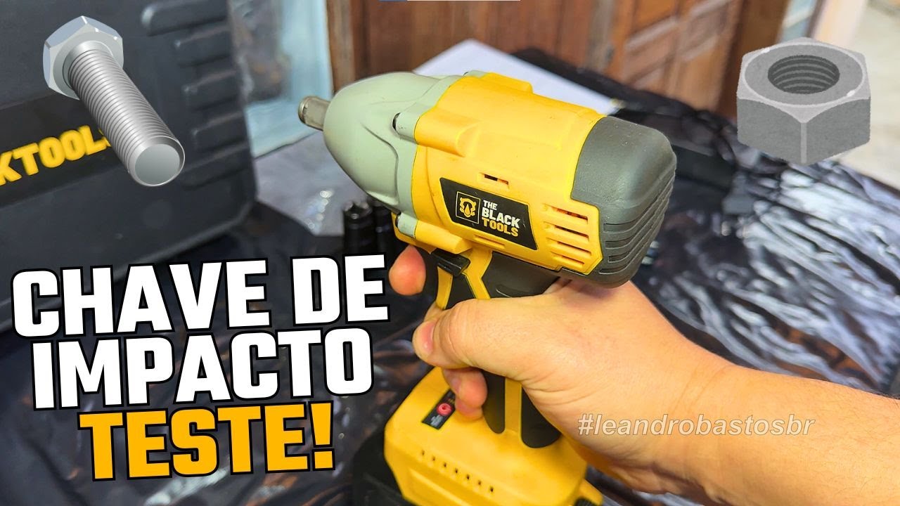 Chave de Impacto a Bateria - Teste - The Black Tools