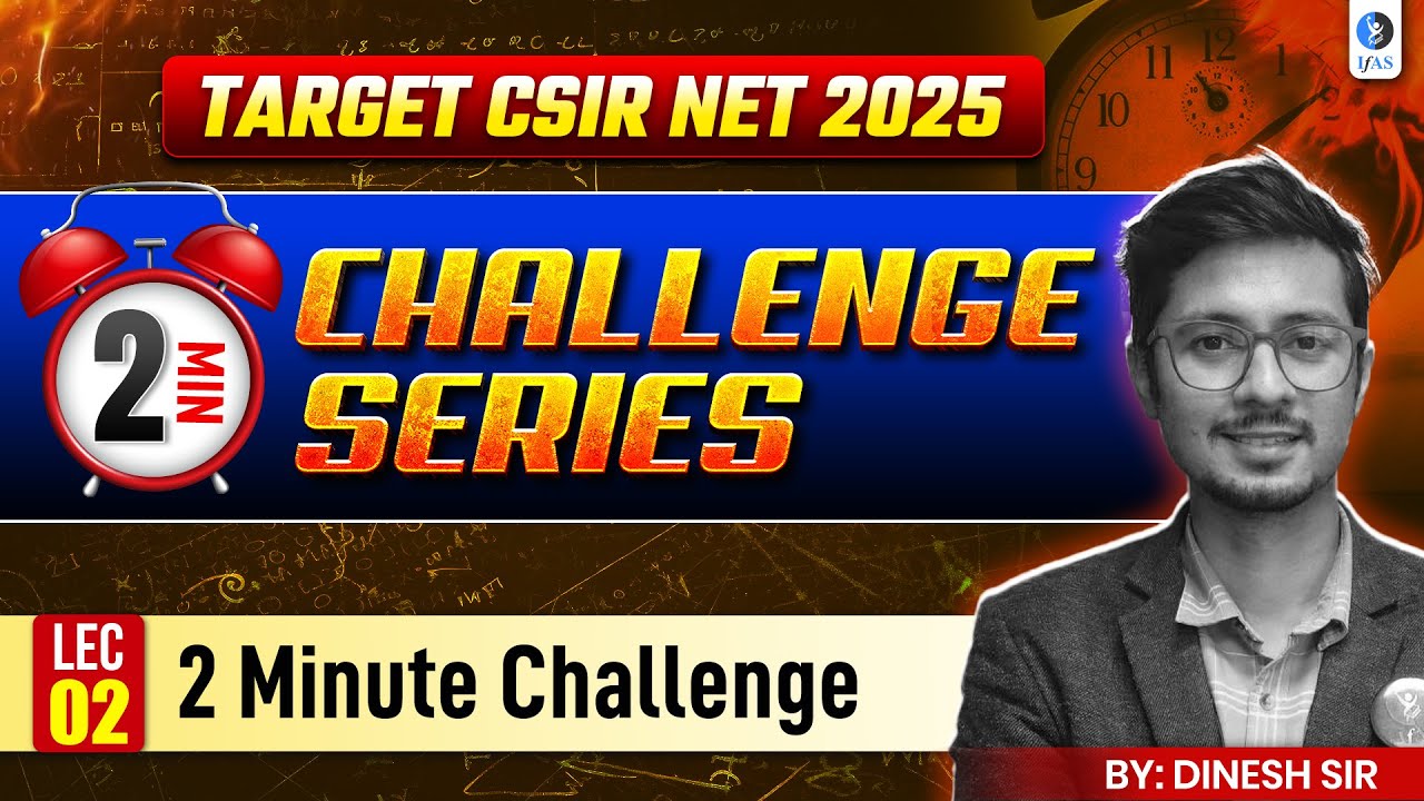 2 Minute challenge | Challenge Series | CSIR NET Aptitude | Lec-2 | IFAS