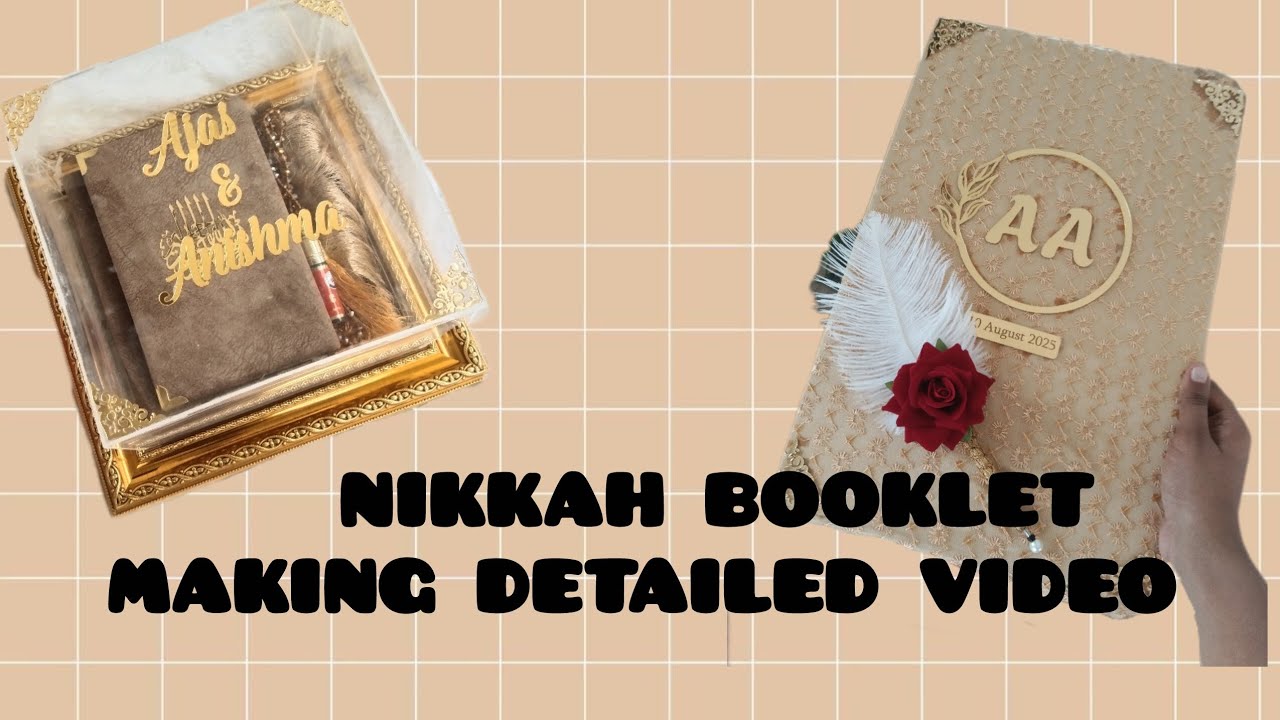 NIKKAH BOOKLET MAKING TUTORIAL | MALAYALAM | DM NOW FOR YOURS | INSTA ID @just__b_e__you