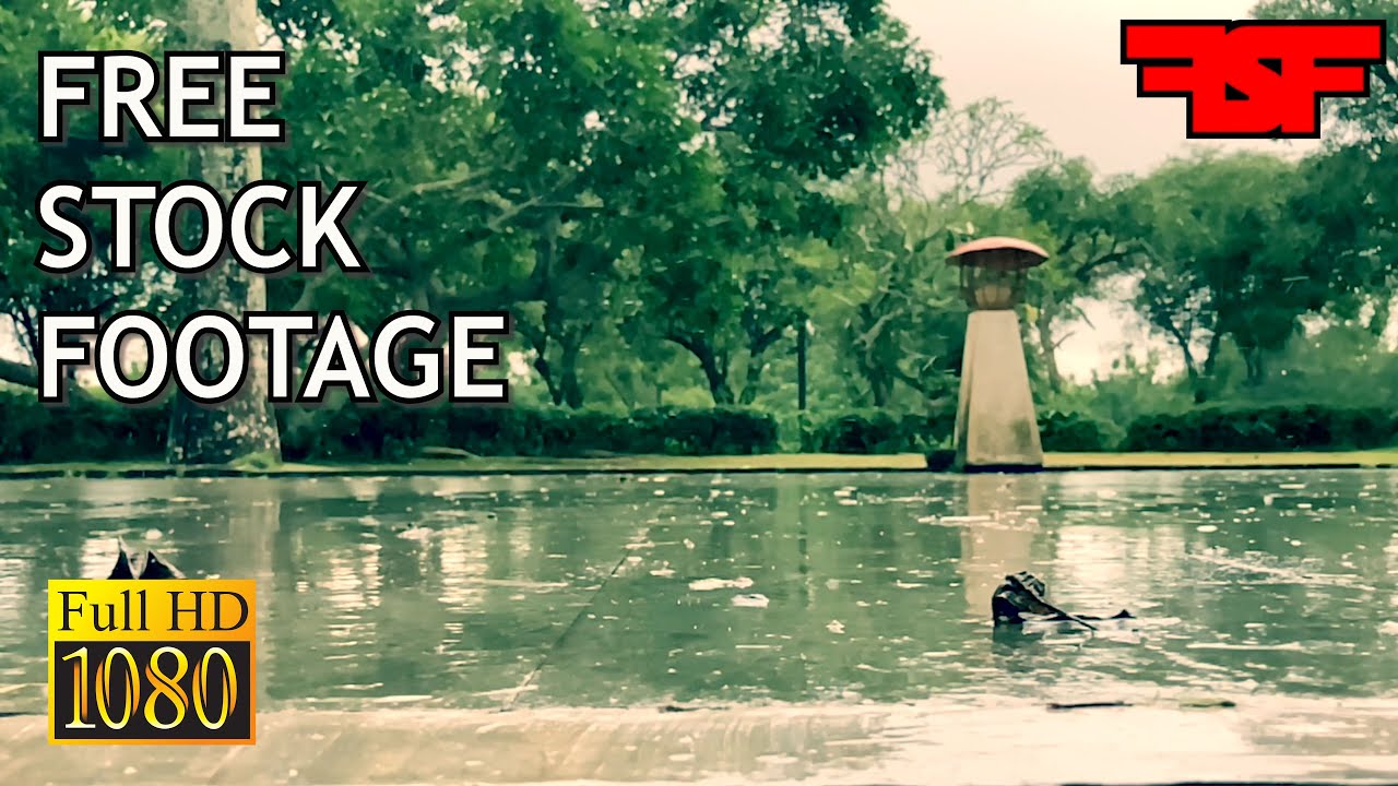 Free Stock Footage Rain Falls Slow Motion - No Copyright Video