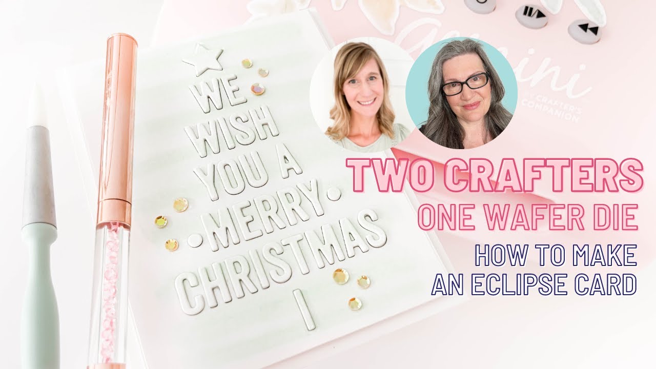Two Crafters, One Wafer Die : How To Make an Eclipse Card feat. Tim Holtz Watercolor Pencils