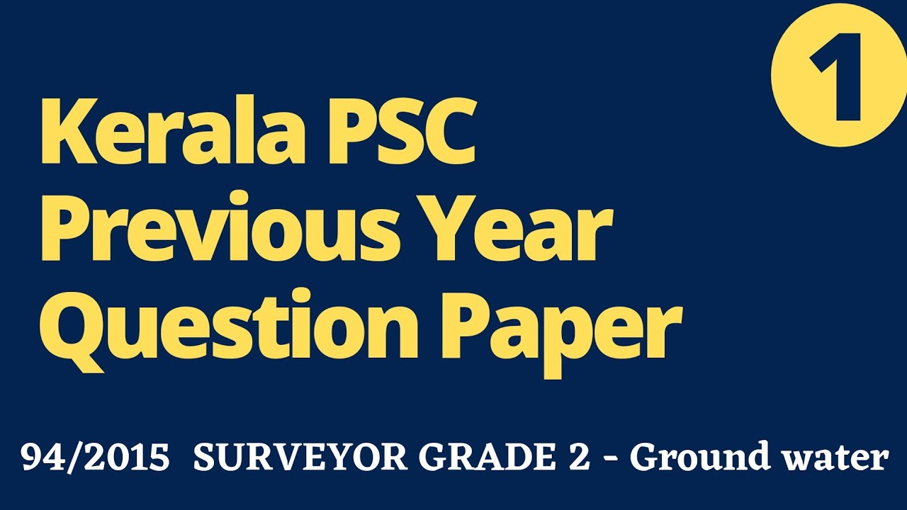 Kerala PSC Civil Engineering surveyor grade 2 Previous Year Question paper 94/2015| Mock test part 1