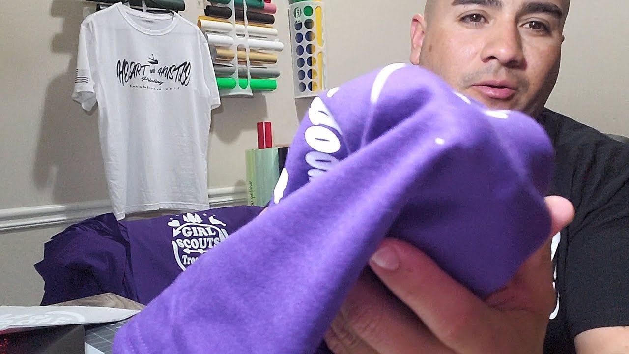 Heat Pressing 28 Girlscout Tshirt in 35 minutes.