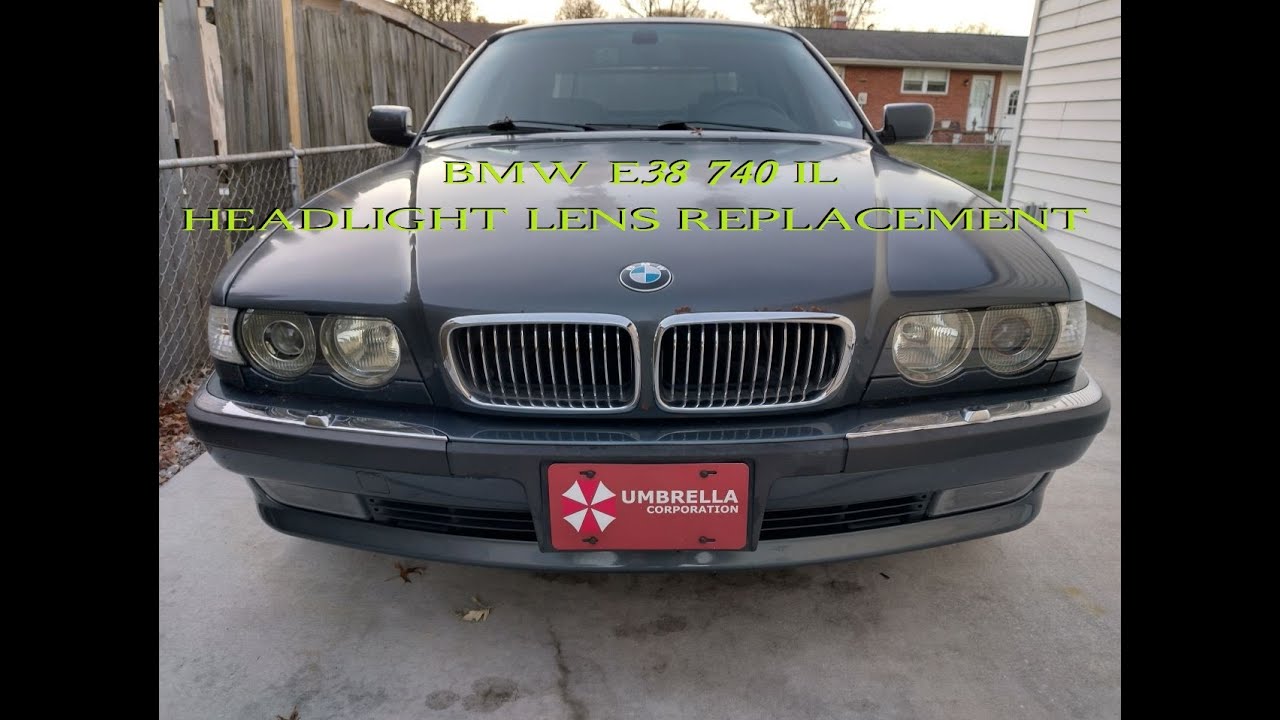 BMW E38 Headlight lens replacement