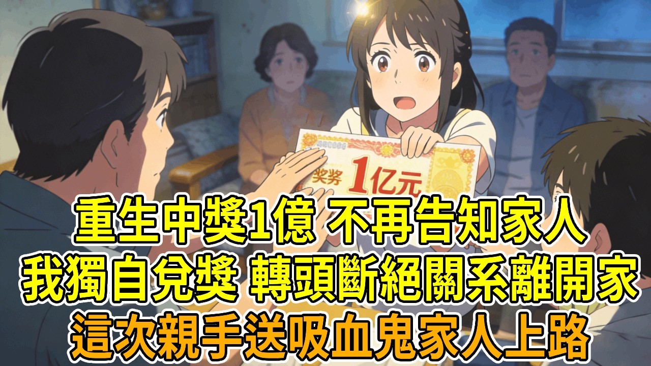 上一世，我剛確認中了1億大獎，果斷告知家人。爸媽當場讓我把錢全交給弟弟保管。我滿心苦澀，最終還是妥協。輕信家人後，錢被哄搶一空，自己落得淒慘結局。再睜眼，我親手送吸血鬼家人上路！