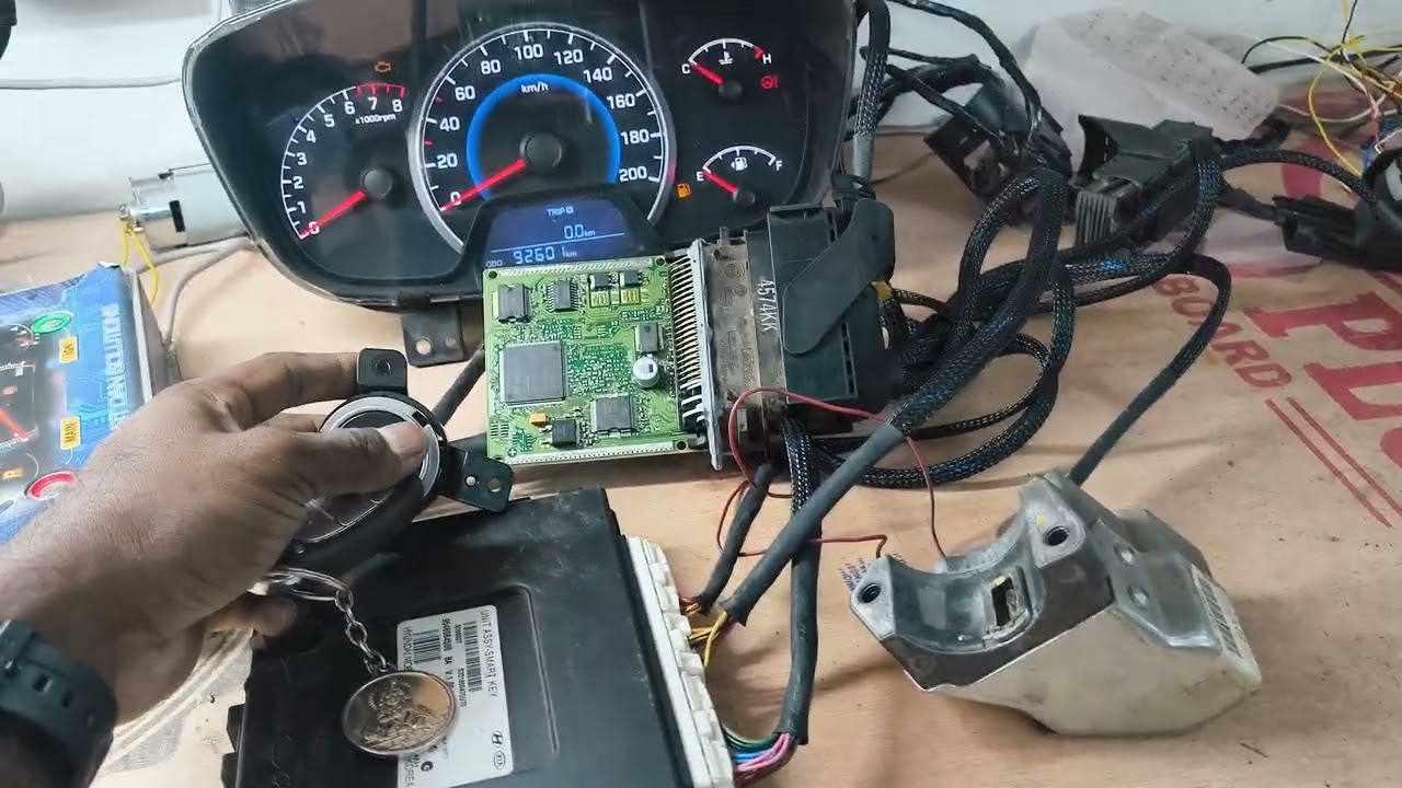 Grand i10 pushbutton on table checking 