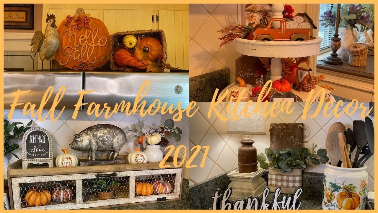 So Cozy Look How I Decorated My Kitchen For Fall 2021 | Farmhouse Fall Kitchen Decor