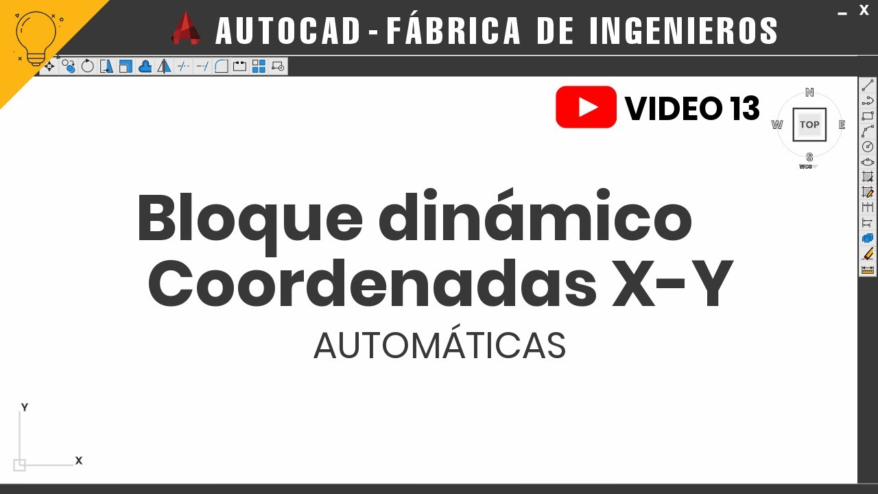 Autocad 13: Bloque dinámico - Coordenadas X-Y automáticas| 💡Fábrica de Ingenieros