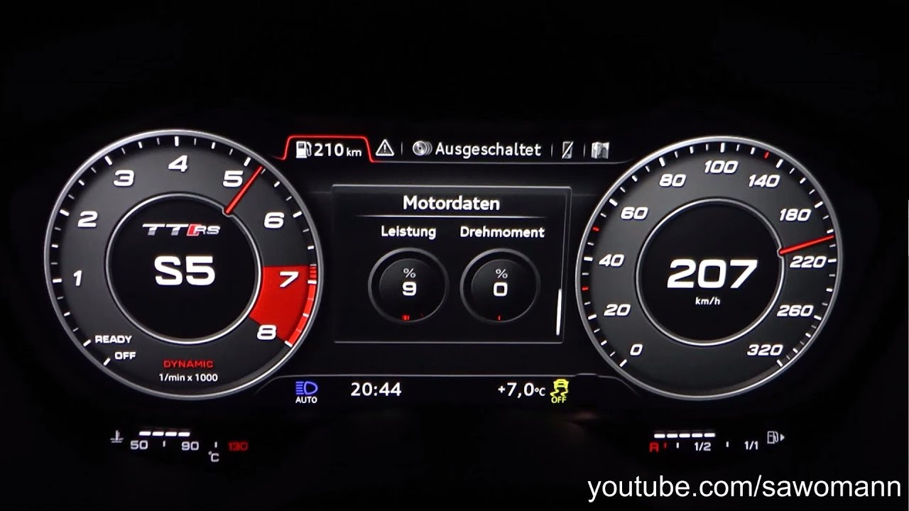 2017 Audi TT RS Coupé 2.5 TFSI quattro (8S) 400 HP 0-100 km/h, 0-100 mph & 0-200 km/h Acceleration