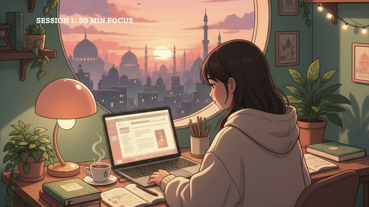 2-HOUR STUDY WITH ME 📚🎧 | Pomodoro 50/10, Lofi Music, Deep Work, Lofi Aesthetic