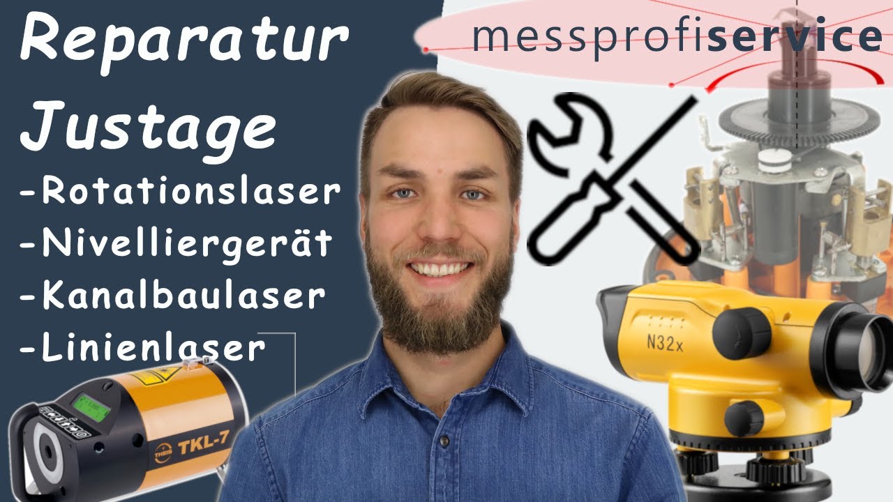 Reparatur Justage Rotationslaser Nivelliergerät...| messprofiservice