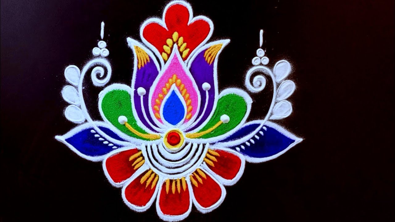 தினசரி வாசலுக்கு போட அழகான எளிமையான குட்டி குட்டி 3 ரங்கோலி கோலங்கள் ♥️