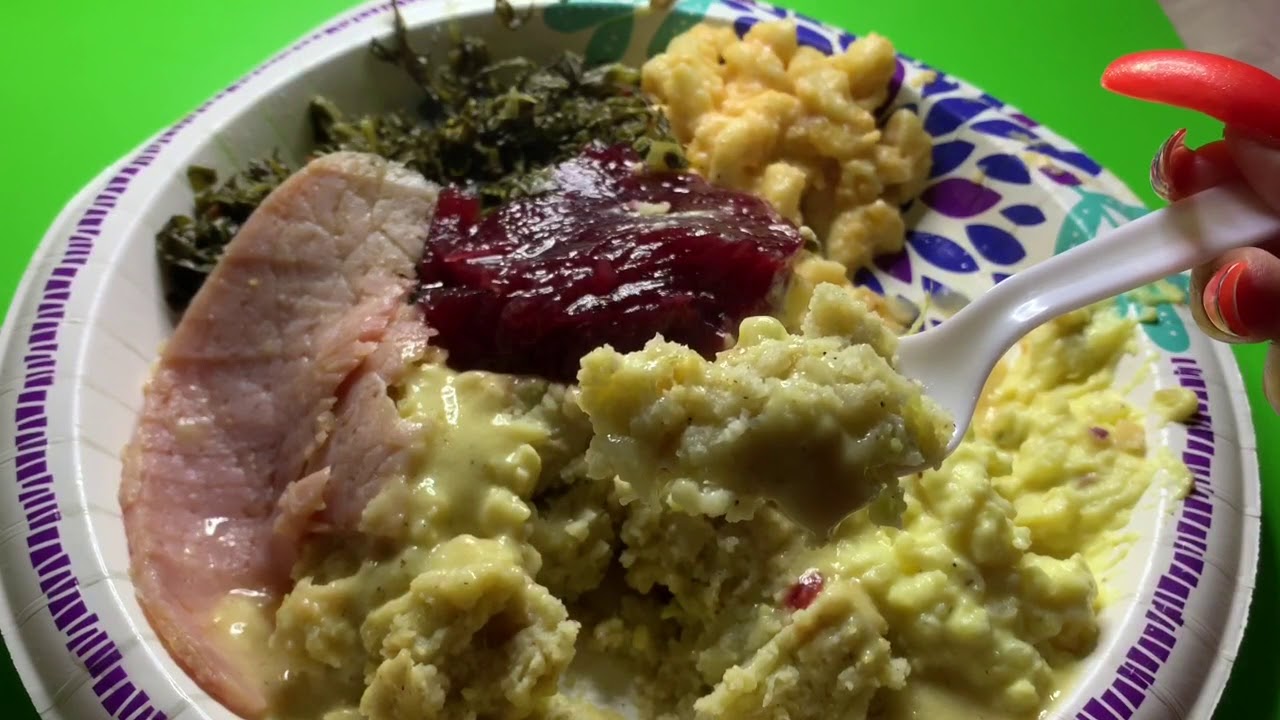 ASMR #ThanksgivingDinner (Extreme smacking sounds/no talking) #foodie