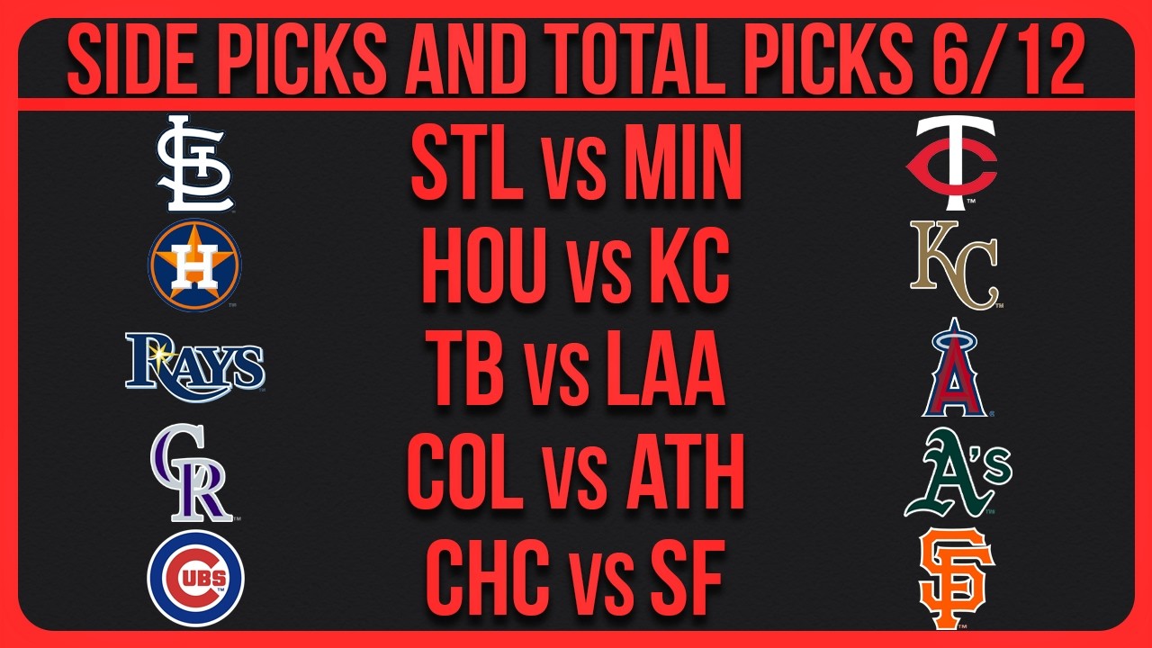 MLB Picks Today | Best Bets & Predictions Friday 6/12/26