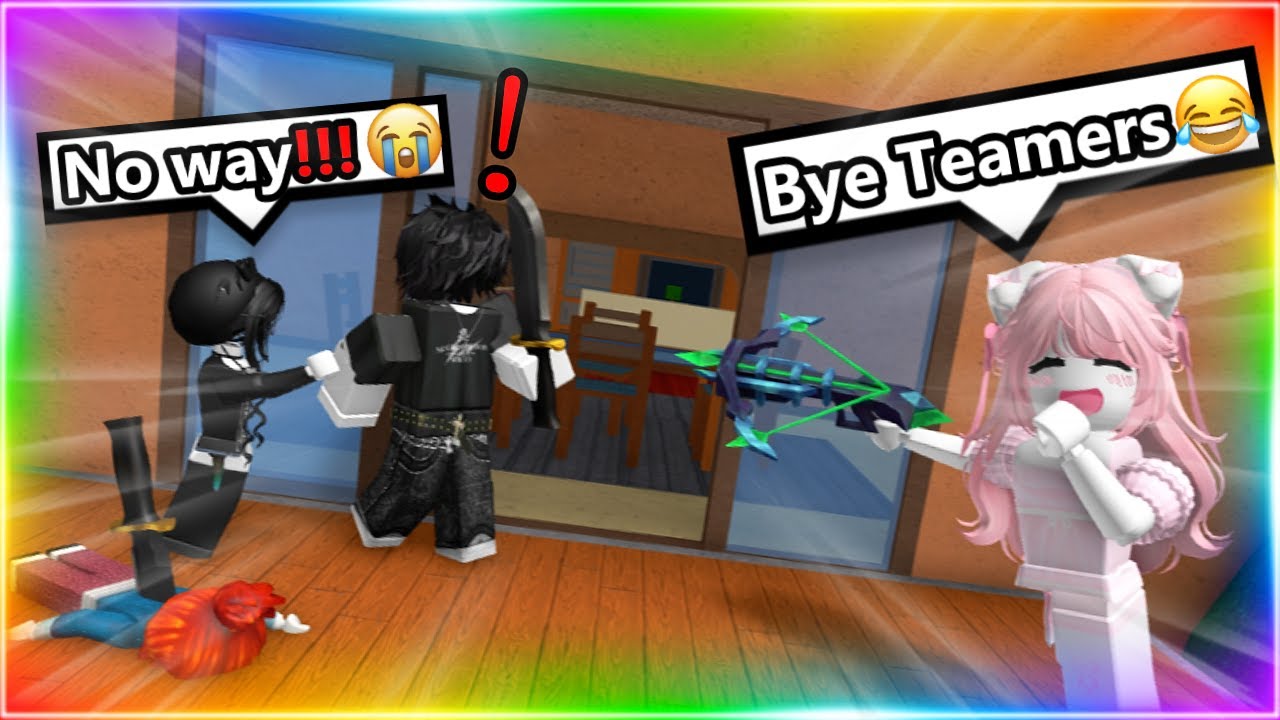 BEATING TEAMERS AND HACKERS ON MM2‼️🙀(BEST FUNNY MOMENTS 😂✨)