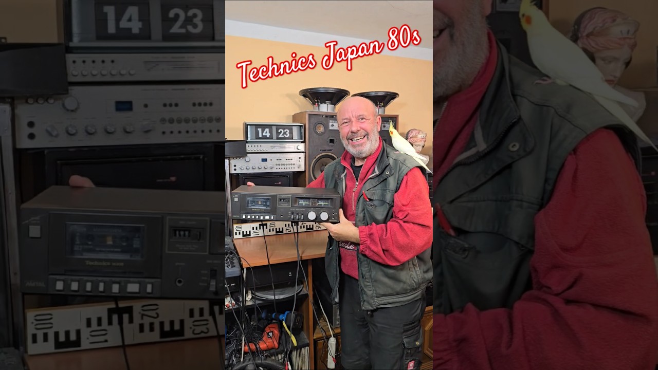 80s Vintage Stereo Cassette Recorder Deck TECHNICS RS-M205 Sound Test