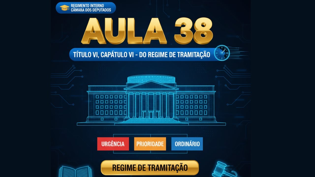 Regimento Interno C&acirc;mara dos Deputados | Aula 38: Regimes de Tramita&ccedil;&atilde;o (Urg&ecirc;ncia e Prioridade)