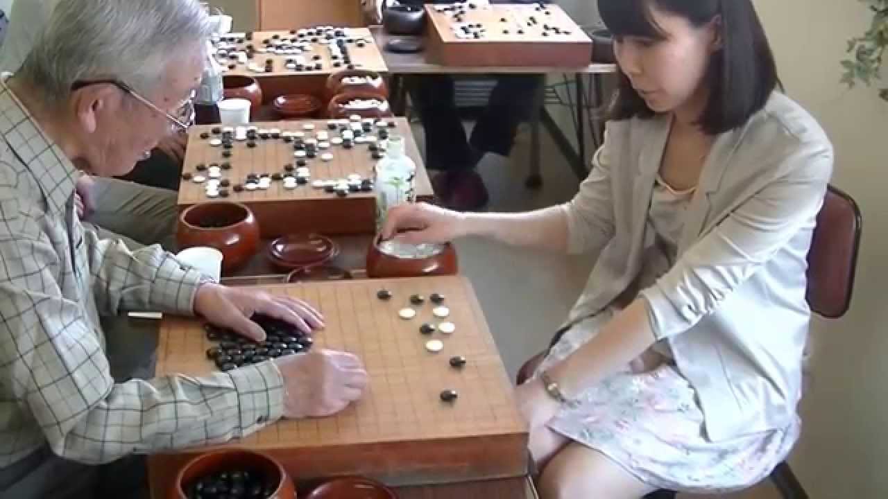 一社囲碁センター　加藤桃子　2015・4・25(土)桃子の誕生会 　下坂美織二段　指導碁⑤