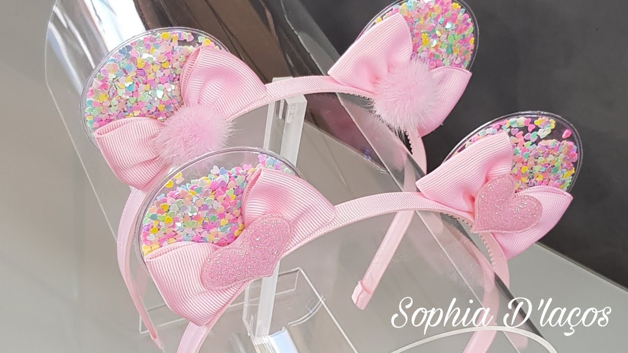 TIARA DE URSINHA / DIY / Ribbon bow / Sophia D'Laços #laçofacil #laceira #iniciantes