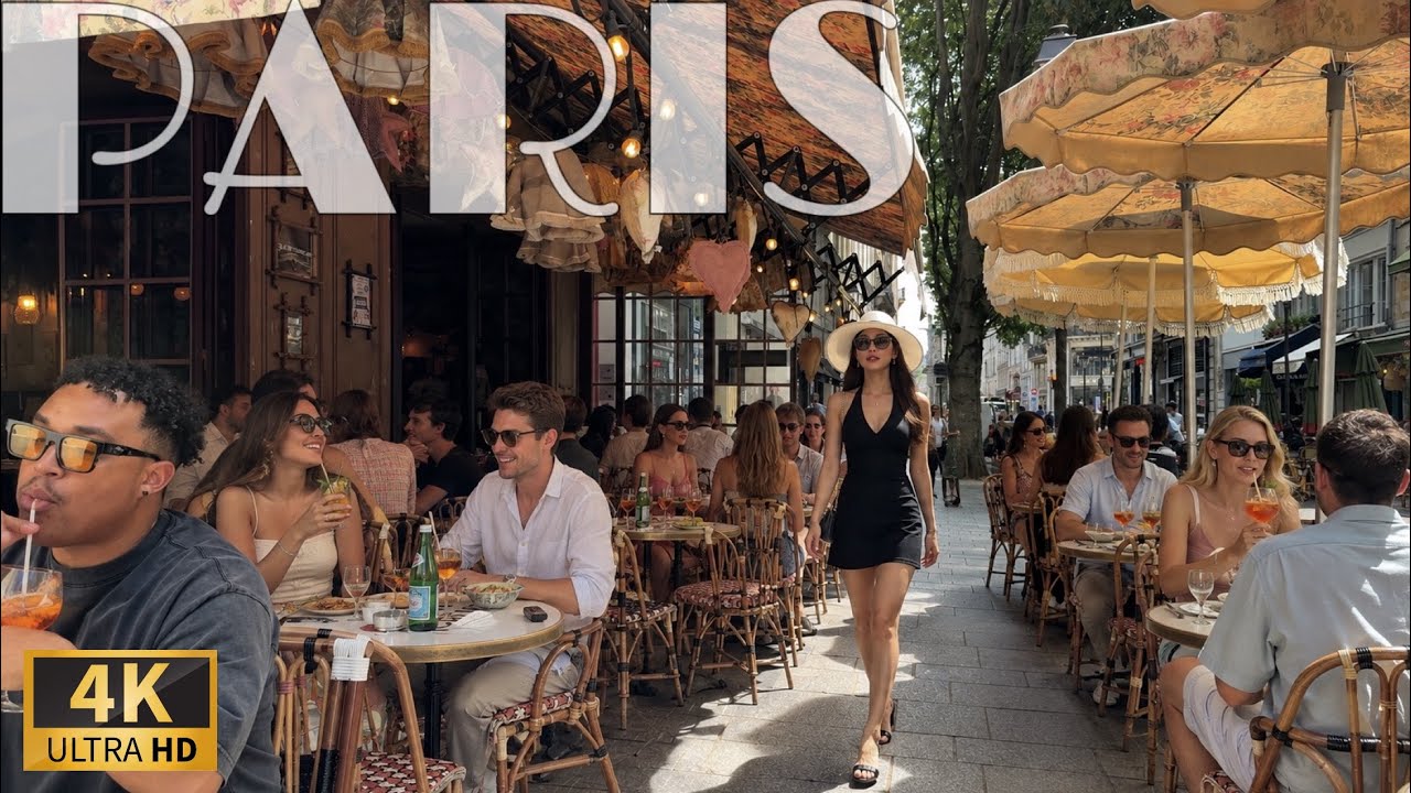 🇫🇷Paris 4K HDR] Paris Walking Tour 4K | Iconic Caf&eacute;s Street & Hidden Restaurant 20/August/2026