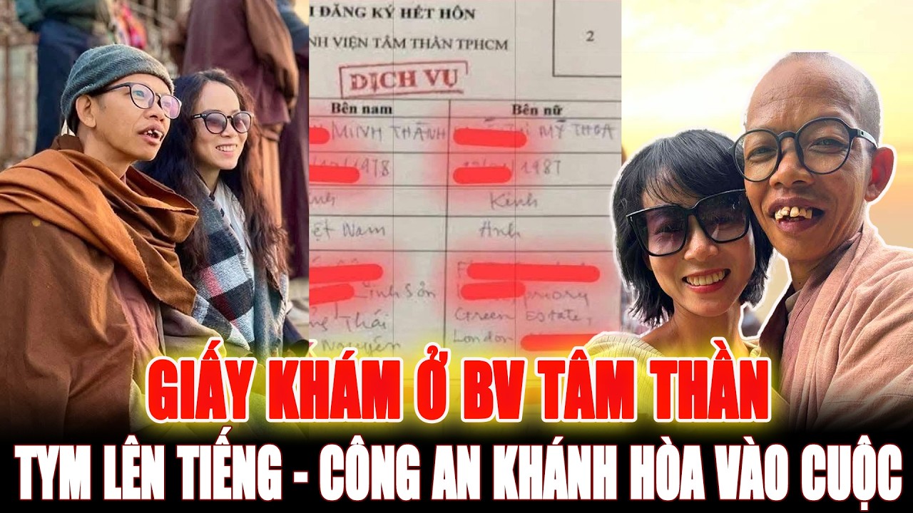 Công an Khánh Hòa Xác Minh Đơn Tố Cáo Của Tym Liên Quan Thích Nhuận Đạt: Hồ Sơ Kết Hôn Bất Ngờ