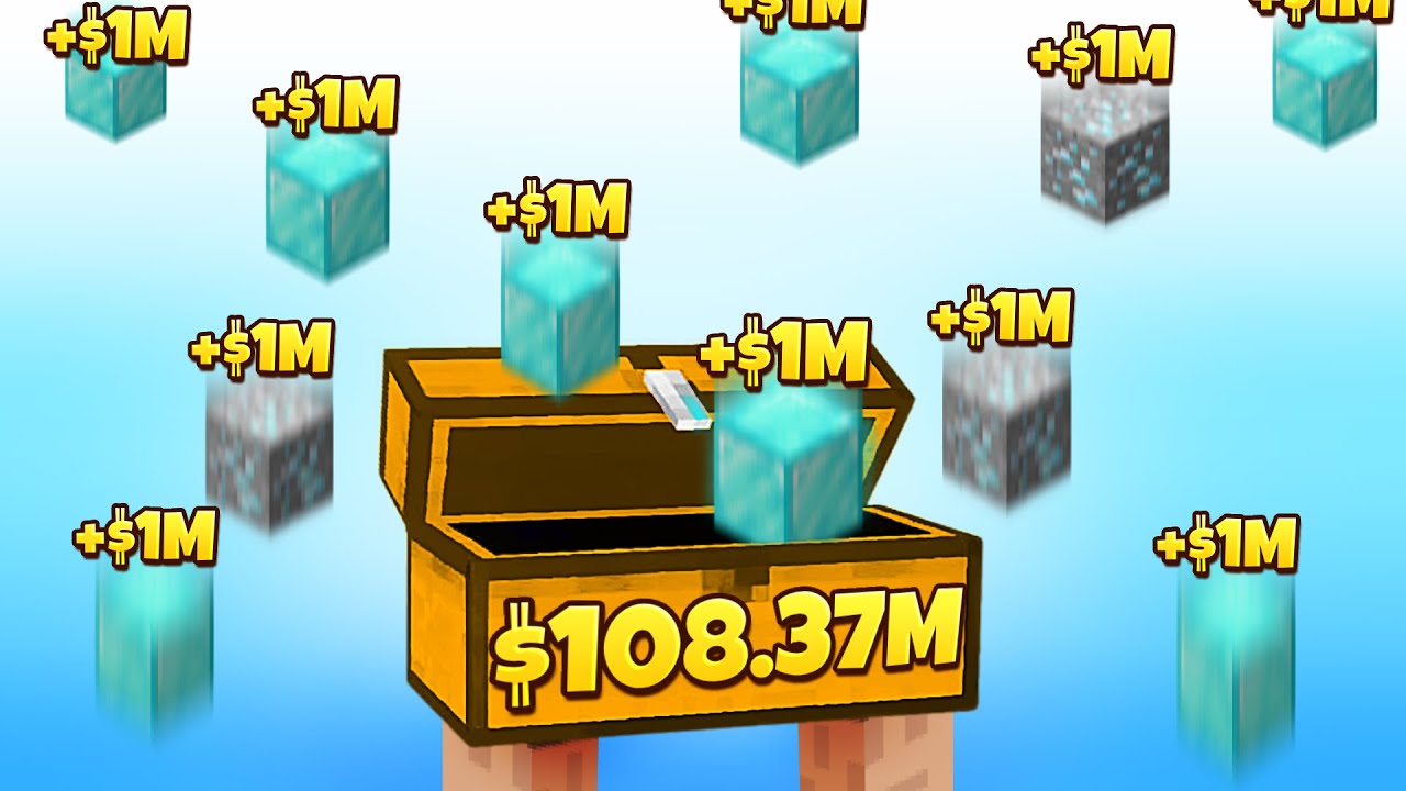 Catching Diamond Blocks to make MILLIONS $$$