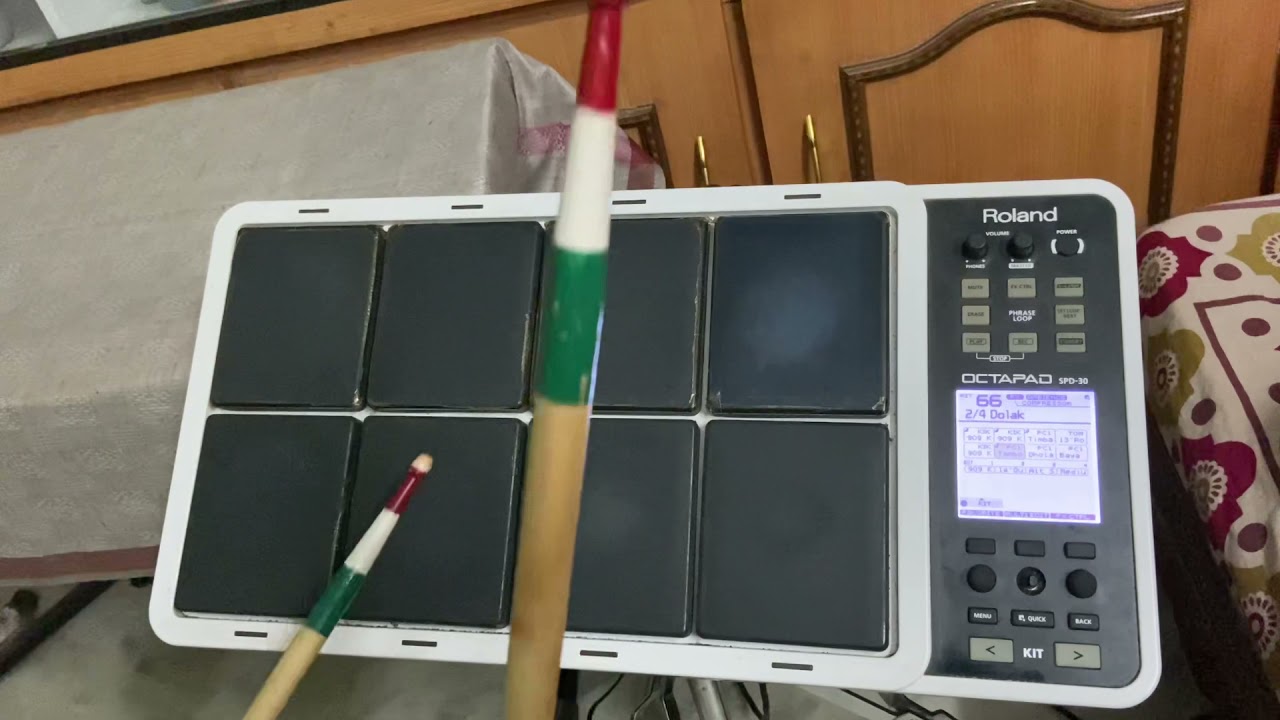 Roland SPD 30 (2/4 Dholak)-fast beat- how to play and edit