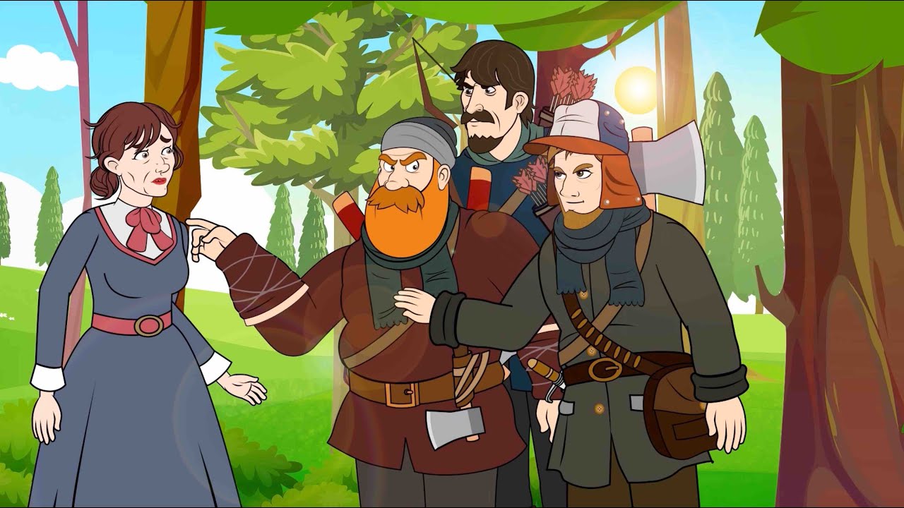 Dame Hiver (Dame Holle) et les Trois Chasseurs | Conte pour Enfants | Dessin Animé @lesptitszamis