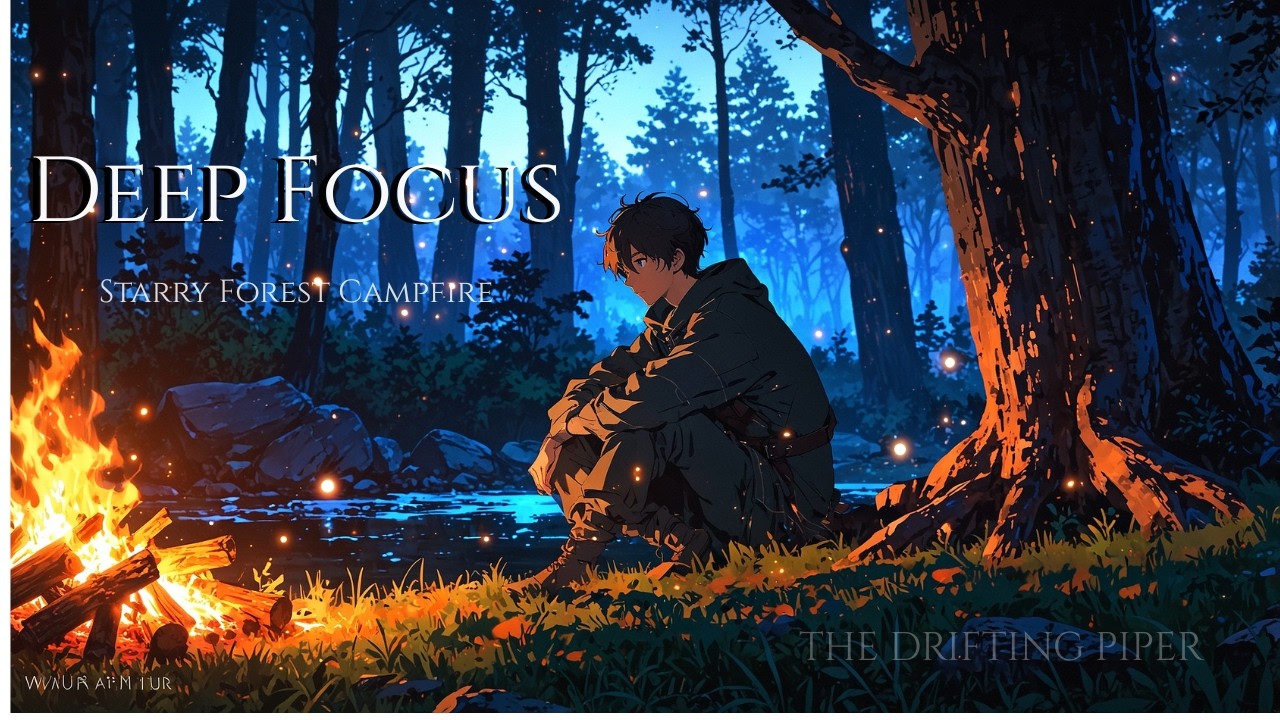 Medieval Music for Deep Focus – Campfire Beneath a Starry Forest Sky 🔥
