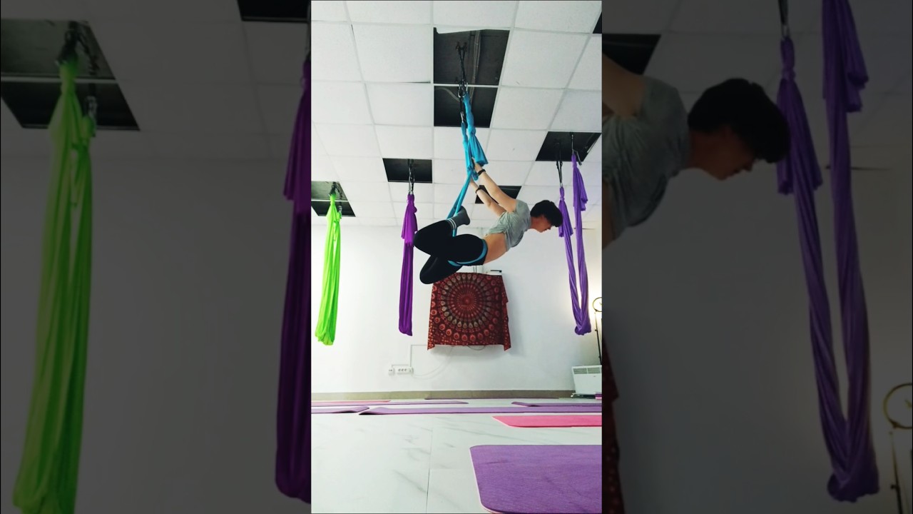 🩶🖤🩵🐒 #aerialhammock #aerial  #aeroyoga #спорт #йогавгамаках #аэройога #플라잉요가 #sports