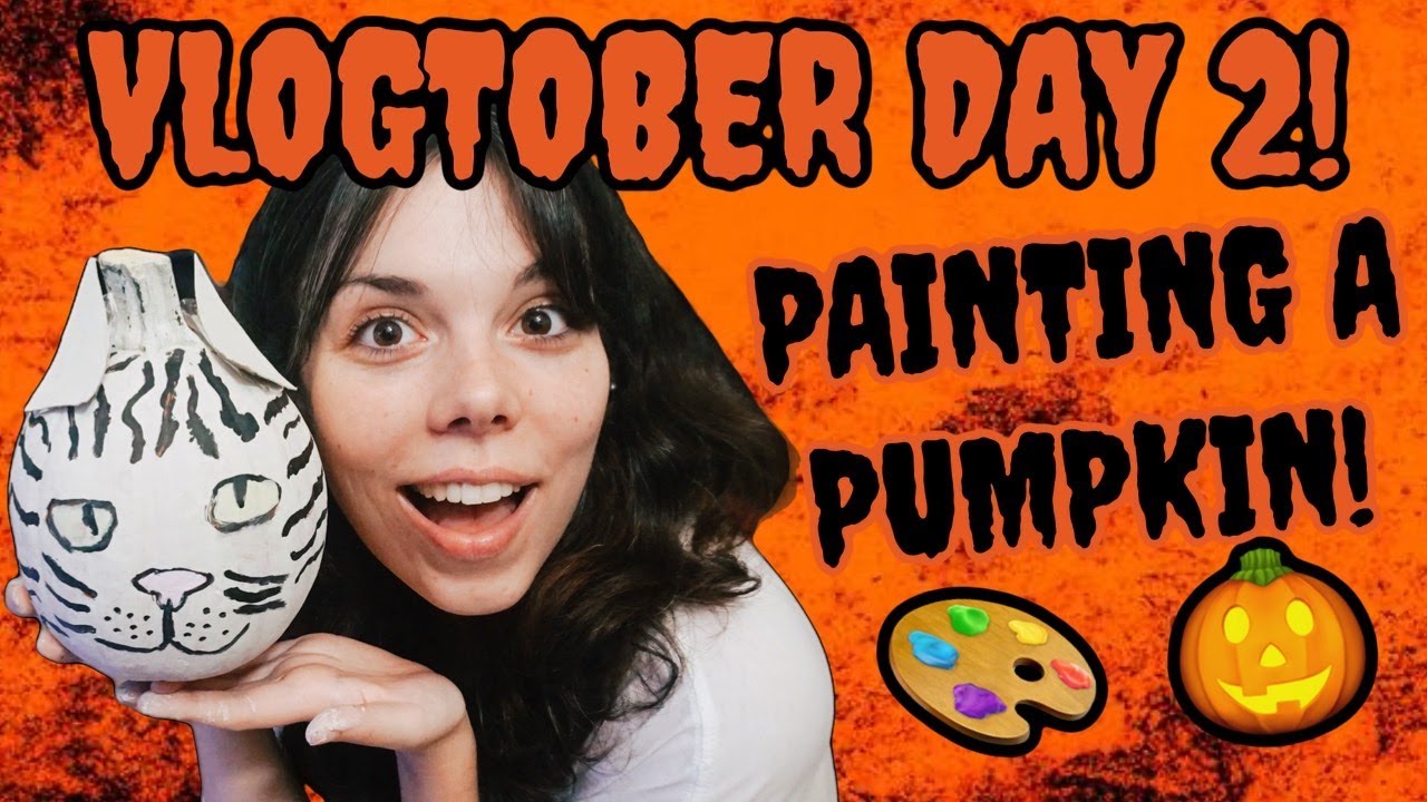 PAINT A PUMPKIN WITH ME! [VLOGTOBER DAY 2!]