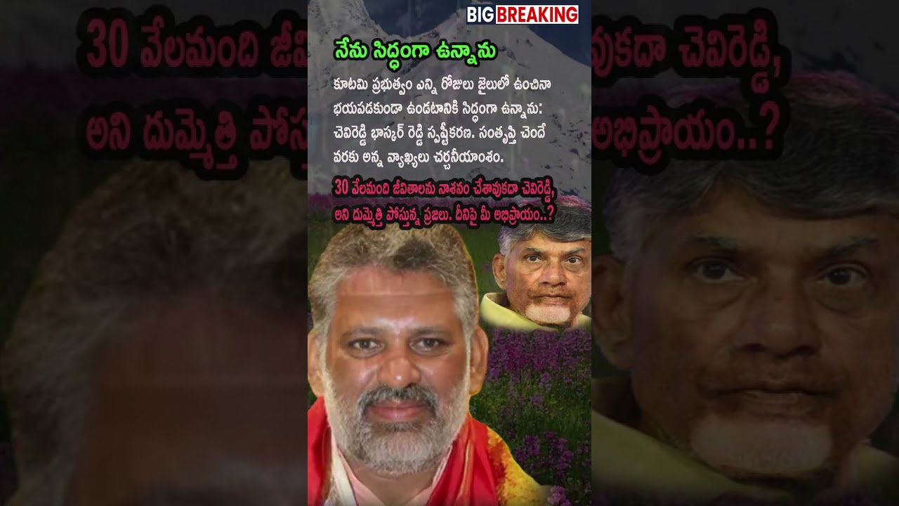 'Ready for Jail Until Coalition Govt is Satisfied': Chevireddy | Ap Politics