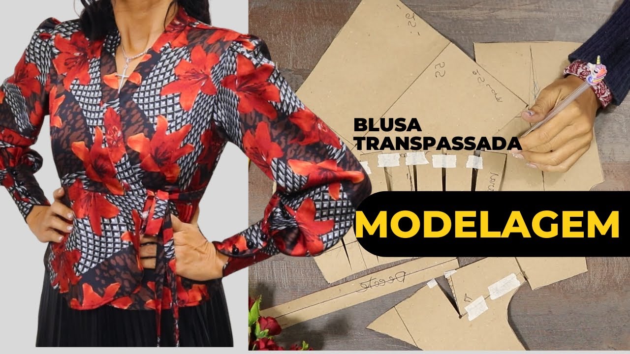 MODELAGEM  BLUSA TRANSPASSADA  ✂️ -Luciete  Vasconcelos🪄