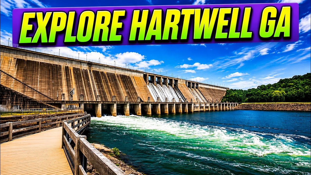 Hartwell GA Tour | Historic Bridge, Dam & Downtown in 4K