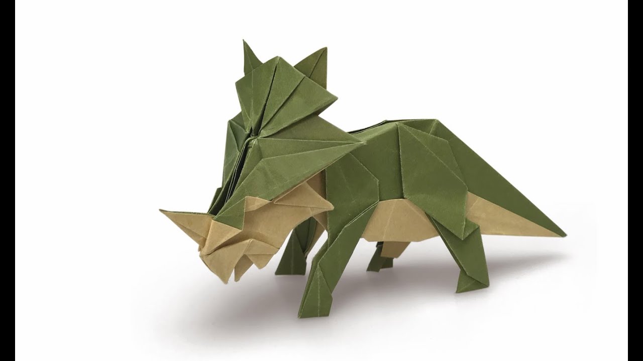 Origami styracosaurus by Chen Xiao