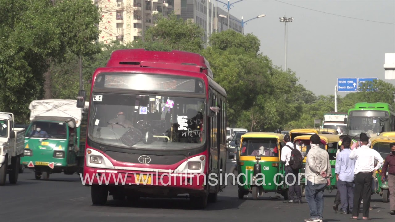 Vehicular movement and commuters in public transport after lockdown 5.0 in New Delhi