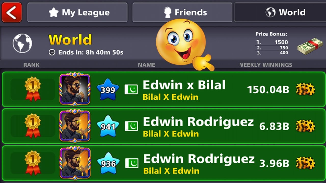 TOP RECORD WORLD LEAGUE STREAK IN 8 BALL POOL