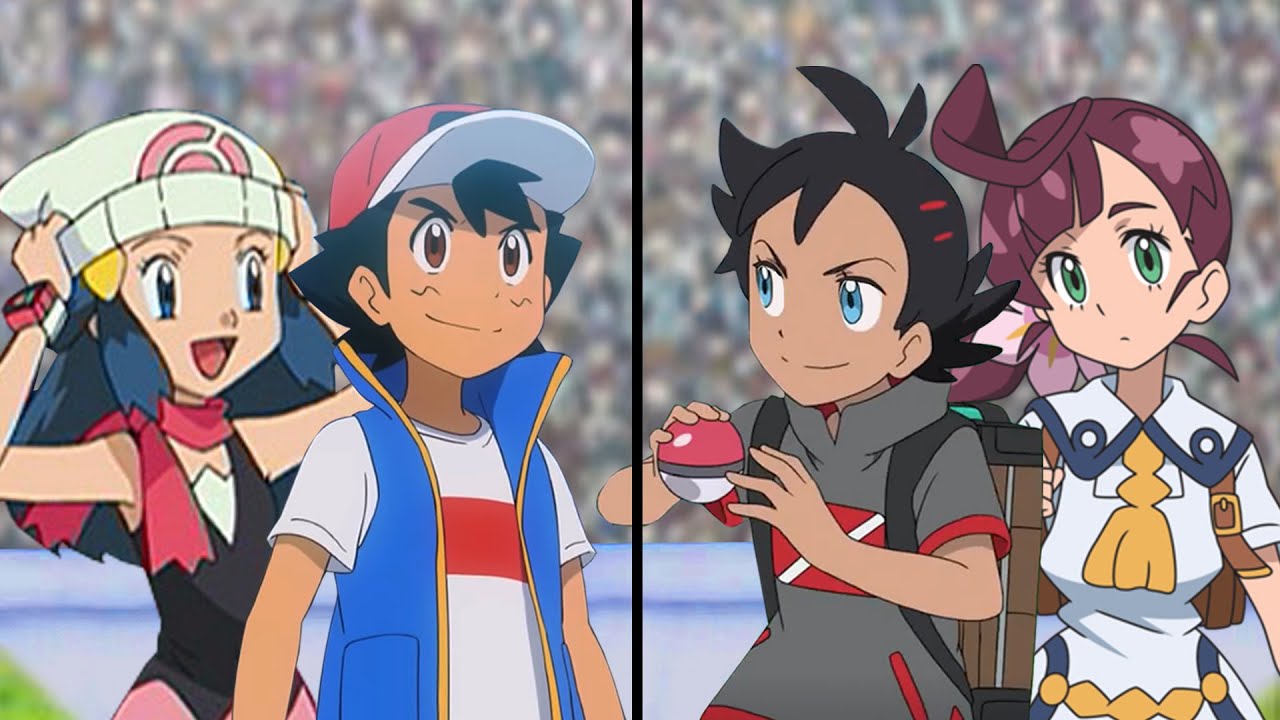 Pokemon Sword and Shield: Galar Ash and Dawn Vs Goh and Chloe (Dawn Returns)