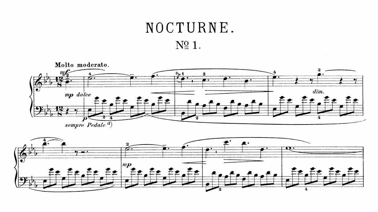 John Field: Nocturne Nr. 1 in E Flat Major (audio + sheet music) [Thurzó]