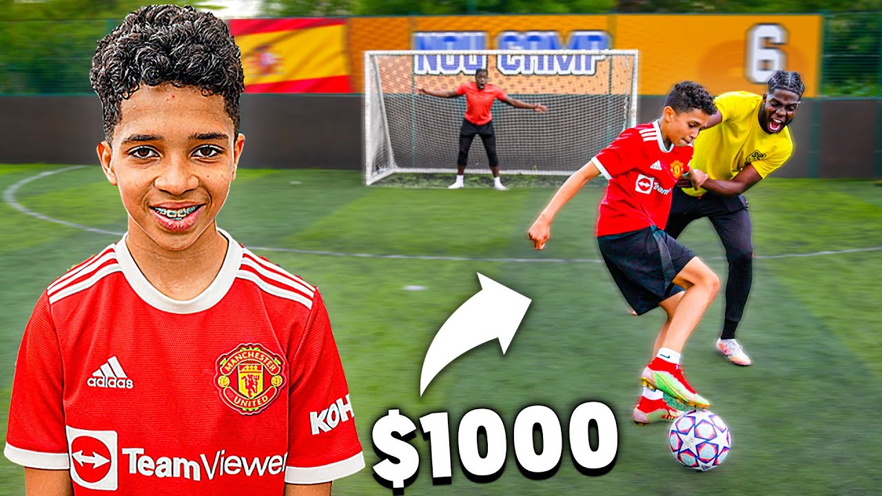 Beat Kid RONALDO 1v1, Win $1000 (Football)