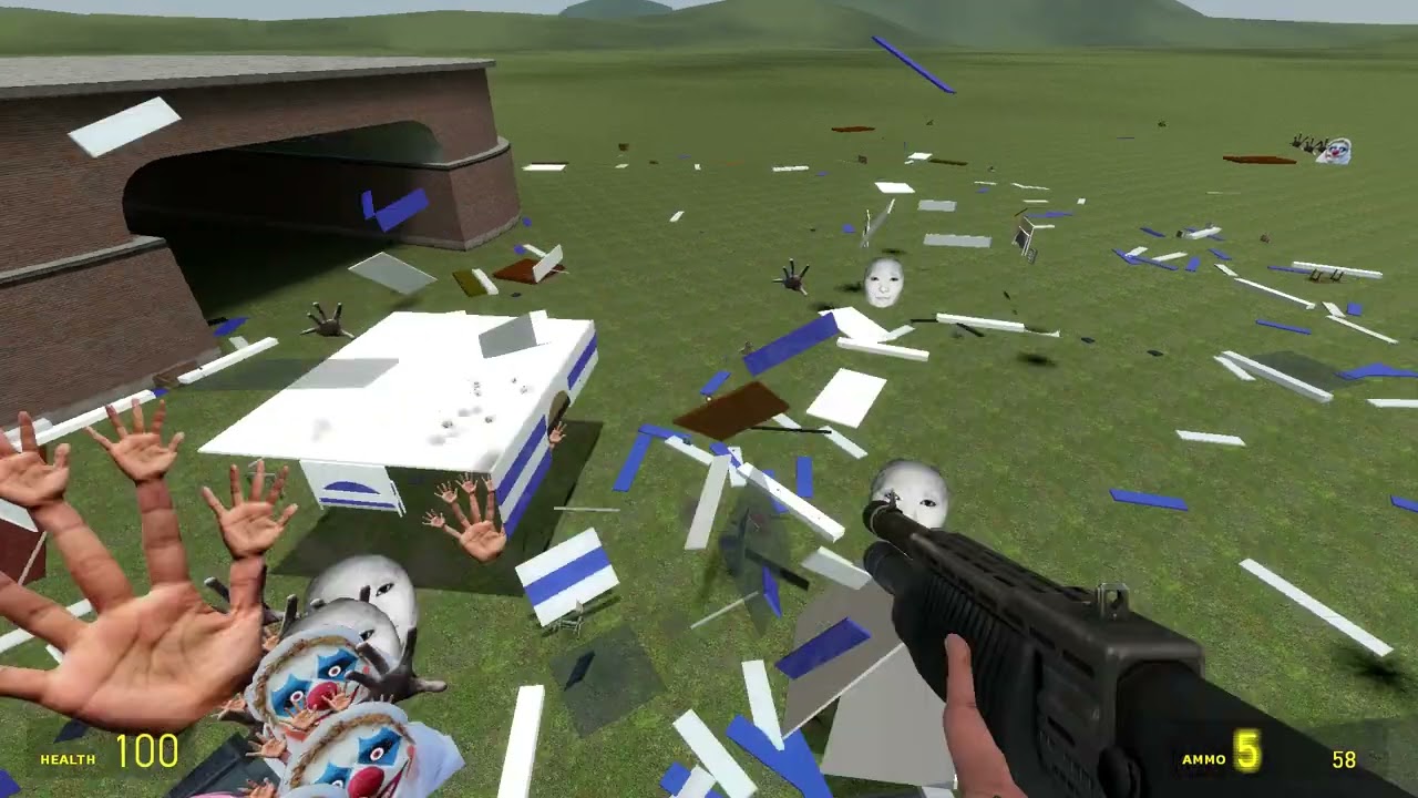 Escaped from all nextbot bunga and scary face in Garry is mod