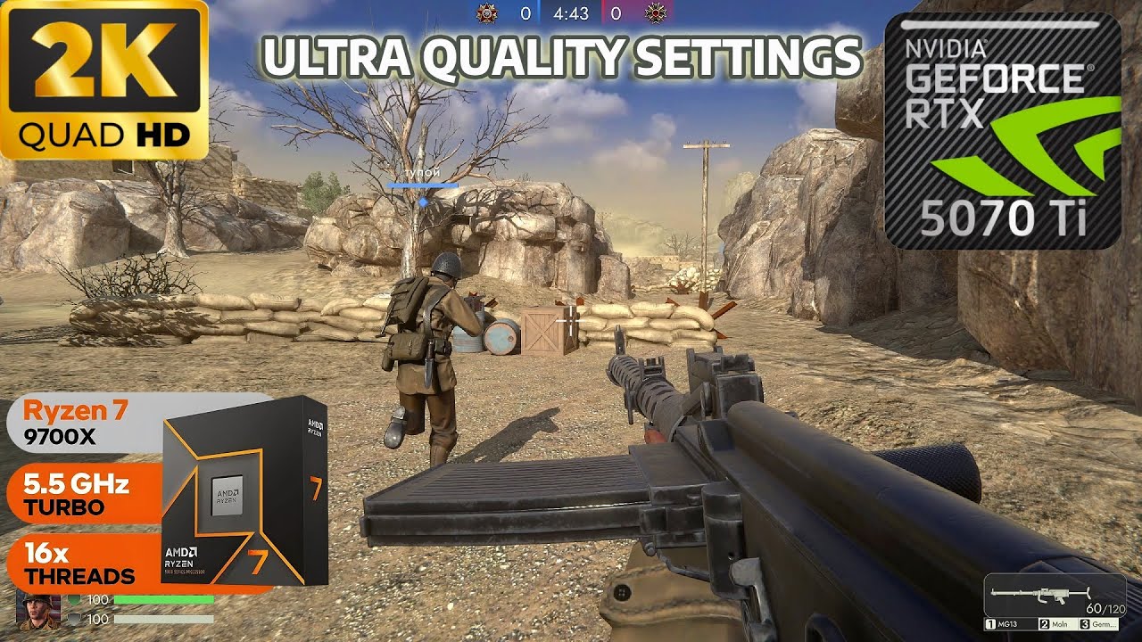 RTX 5070 Ti - Frontline 1942 : Battles of the World War 2 - Ultra Quality Gameplay - 2K