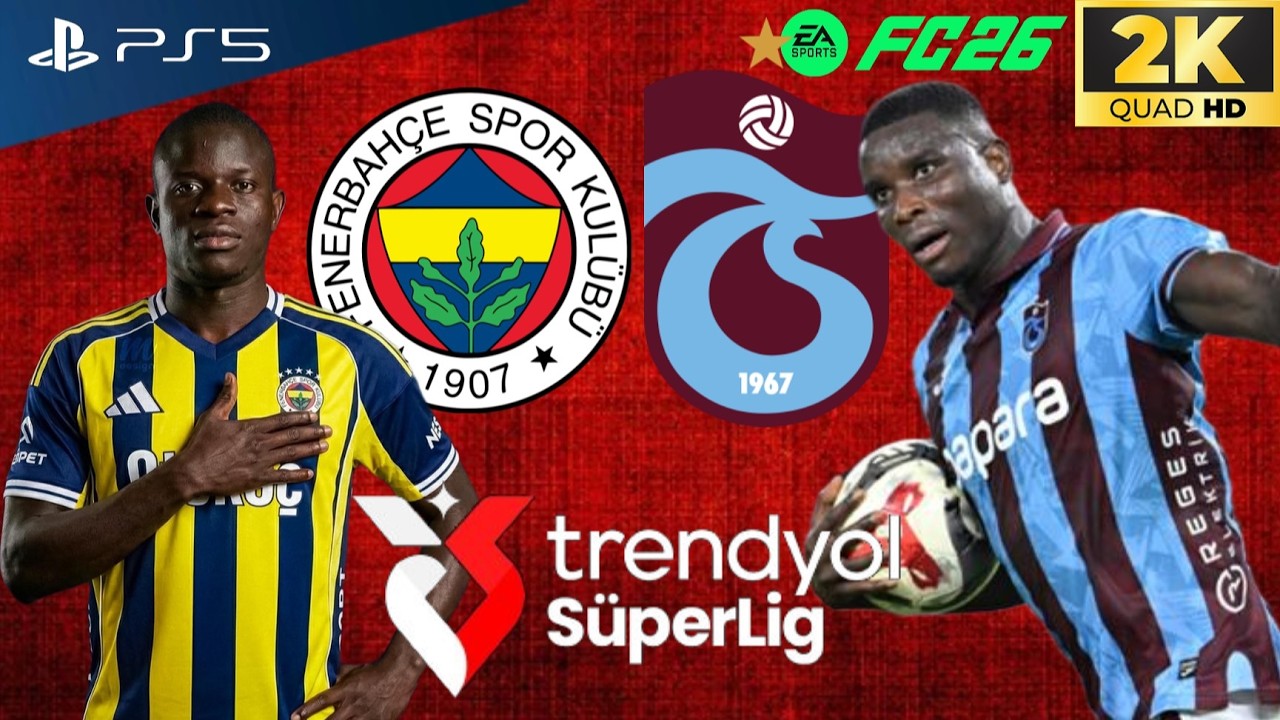 TRABZONSPOR VS FENERBAHÇE SÜPER LİG SİMÜLASYONU 25/26 | TÜRKÇE SPİKER PS5 2K